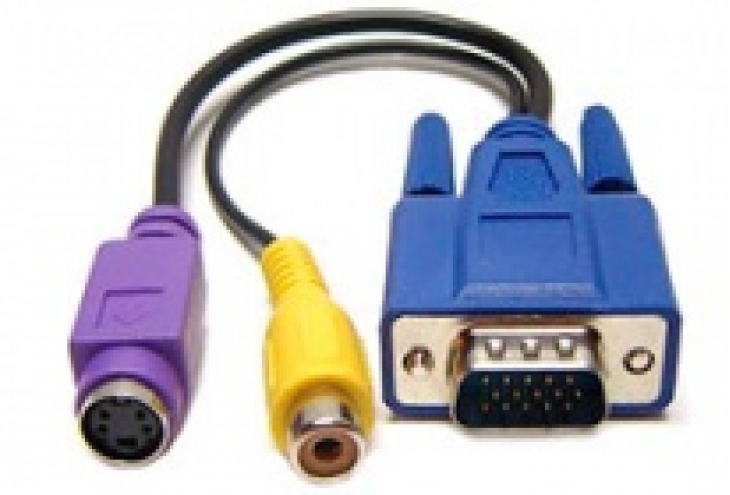 Подключение телевизора к компьютеру (VGA - SCART) | Пикабу